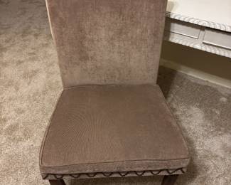 Brown Velvet Upholstered Chair (4 available)