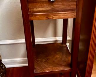 Small Wood Plant Stand with Drawer