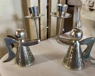Pura Banka Tin Angel Candle Holders