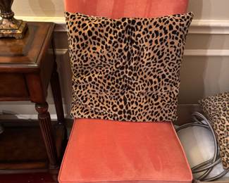 • Velvet Chairs (2 available)
• Decorative Leopard Print Pillows