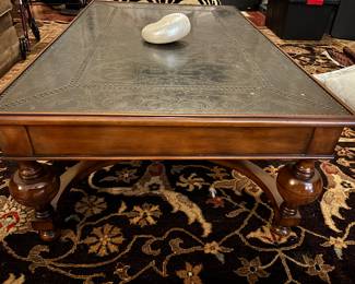 Theodore Alexander Armoury Collection Etched Brass Cocktail Table