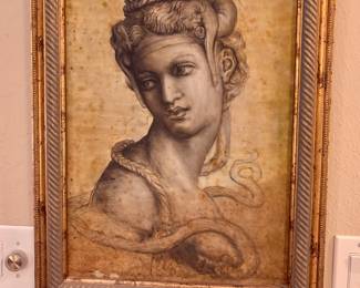 Drawing of Cleopatra Framed Art