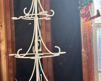 White Metal Christmas Ornament display