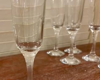 Gold Rimmed Champagne Flutes