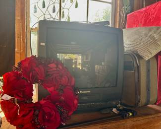 Vintage Panasonic TV with VHS player