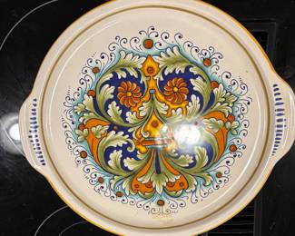 Hand-painted ceramic platter from Deruta, Italy, "Nova Deruta”