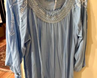 Terre Bleue Bohemian Light Blue Top