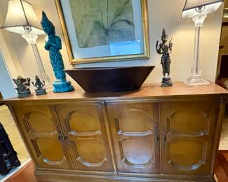 Vintage Wooden Sideboard or Buffet Cabinet