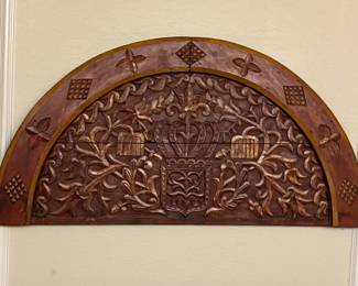 Hand-carved wooden pediment, Louis XIV style