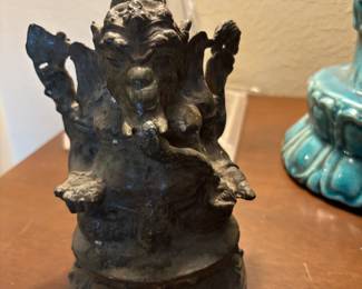 Brass Hindu deity, Ganesha is revered as the god of wisdom, knowledge, and new beginnings. 
