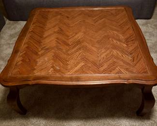 French Provincial style Coffee Table with Parquet Top