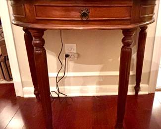 Wooden Half-Moon or Half Circle Entry Hall Table