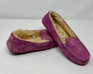 Pink UGG Ansley suede house slippers  