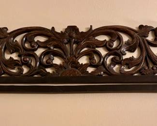 Handcarved Wooden Architectural Wall Hanging