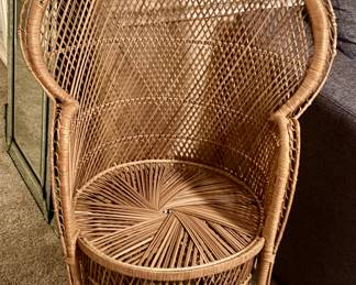 Small Rattan Peacock Chair,  also known as a Manila or Philippine chair