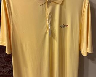 Men’s Yellow Knit Short Sleeve Polo
By Greg Norman Play Dry
Size Large