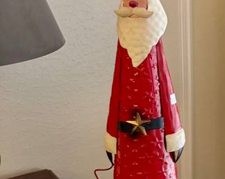 Tall Table Top Metal Santa
