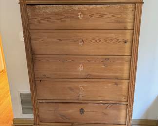 73. Antique Pine High Boy (39.5" x 20" x 70.5") (as is)
