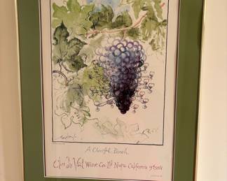 72. Set of 4 Framed Prints for Clos Du Val Wine (19" x 26")