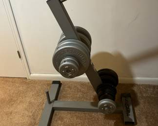 85. Tuff Stuff Weight Stand w/ Weights