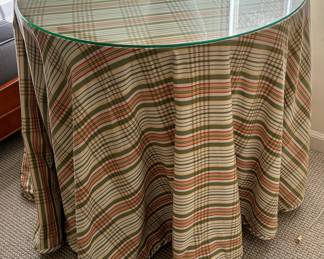 97. Decorator Table w/ Protective Glass Top (30" x 30"h)