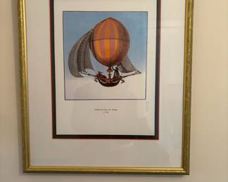 92. Set of 6 Hot Air Balloon Prints (17" x 21")