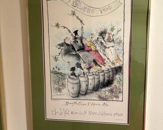 72. Set of 4 Framed Prints for Clos Du Val Wine (19" x 26")