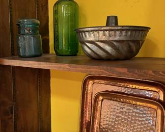 69. Pair of Hammered Copper Trays (13.5" x 13.5") (11" x 11")