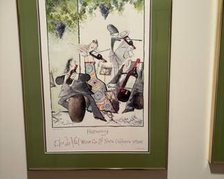 72. Set of 4 Framed Prints for Clos Du Val Wine (19" x 26")