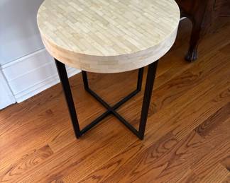 7. West Elm Tile Top Accent Table w/ Metal Base (18" x 22")