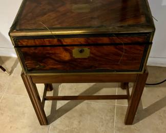 88. Antique Letter Box on Stand (18" x 10" x 22") (as is)