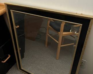 93. Beveled MIrror w/ Black Frame (26" x 33")
