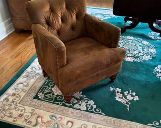 9. Club Chair w/ Tufted Back & Nailhead Detail (29" x 30" x 32")