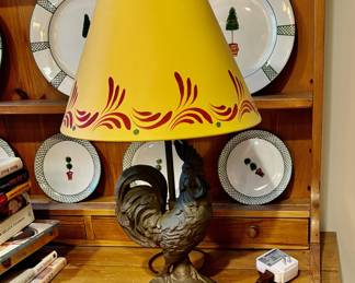 58. Metal Rooster Lamp (26")