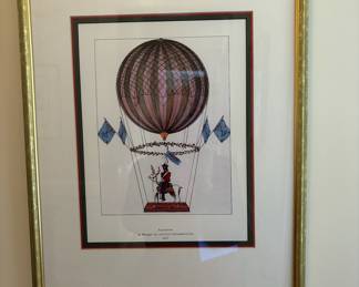 92. Set of 6 Hot Air Balloon Prints (17" x 21")