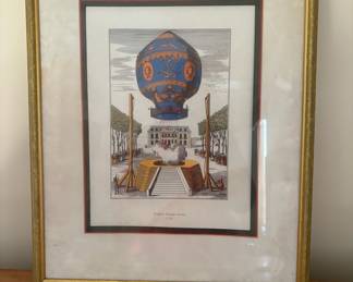 92. Set of 6 Hot Air Balloon Prints (17" x 21")