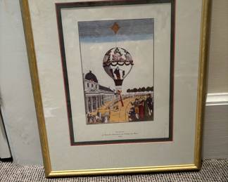 92. Set of 6 Hot Air Balloon Prints (17" x 21")
