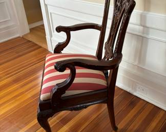 50. Set of 8 Chippendale Style Dining Chairs 6 Side 2 Arm