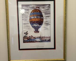 92. Set of 6 Hot Air Balloon Prints (17" x 21")