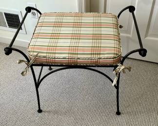103. Metal Bench w/ Cushion (27" x 20" x 20")