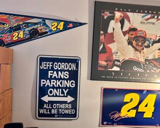 Race car driver, Jeff Gordon signs and posters