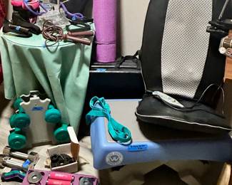 Exercise weights, Stepper, Matt