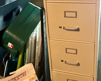 Four drawer metal filing cabinet