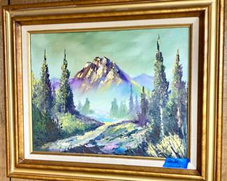 Vintage framed painting