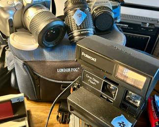 Polaroid camera $25 
Minolta & Pentax 35mm cameras