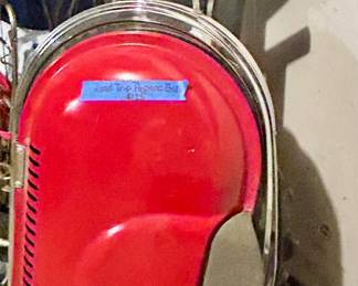 Road trip propane grill with handle and wheels $115