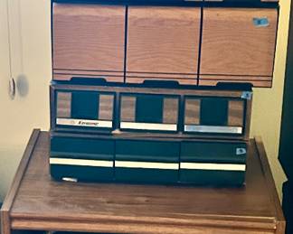 Assorted power cords
Cassette and CD holders/drawer units