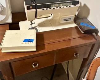 Vintage Singer Athena cabinet sewing Machine with foot pedal
+ Extra foot peddle & accessory pieces with box