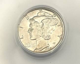 1939-S Mercury Dime, ANACS AU 58