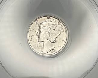 1941-S Mercury Dime, ANACS AU 55